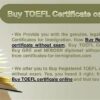 Buy TOEFL Certificate Without Exam