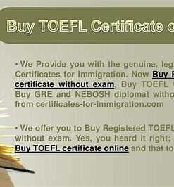 Buy TOEFL Certificate Without Exam