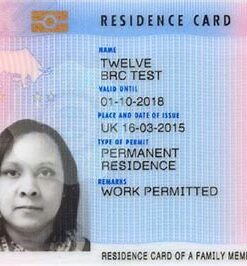 Buy UK Permanent Residence Permit Card